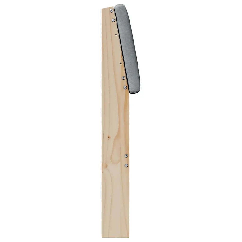 Testiera imbottita Grigio chiaro 135 cm Pino massello