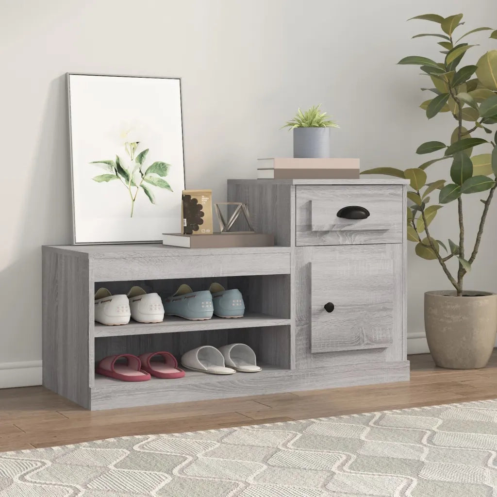 Scarpiera | Mobile per scarpe Grigio Sonoma 100x42x60 cm in Legno Multistrato