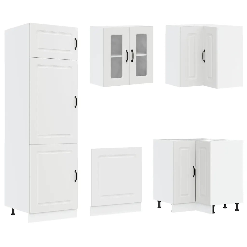 Set Mobili da Cucina 14 pz Kalmar Bianco Legno Multistrato 3314971