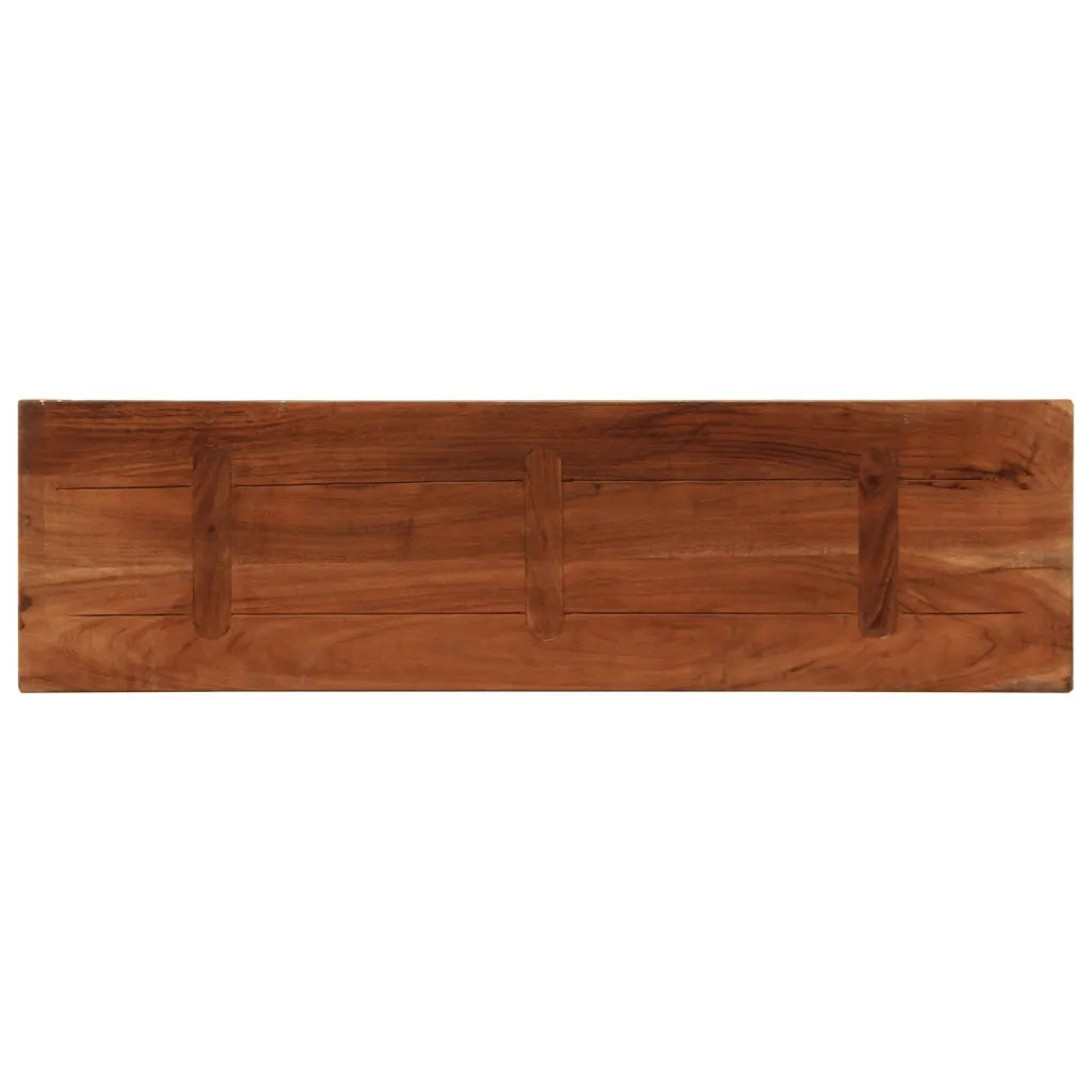 vidaXL Piano Tavolo 120x40x3,8 cm Rettangolare in Massello di Recupero