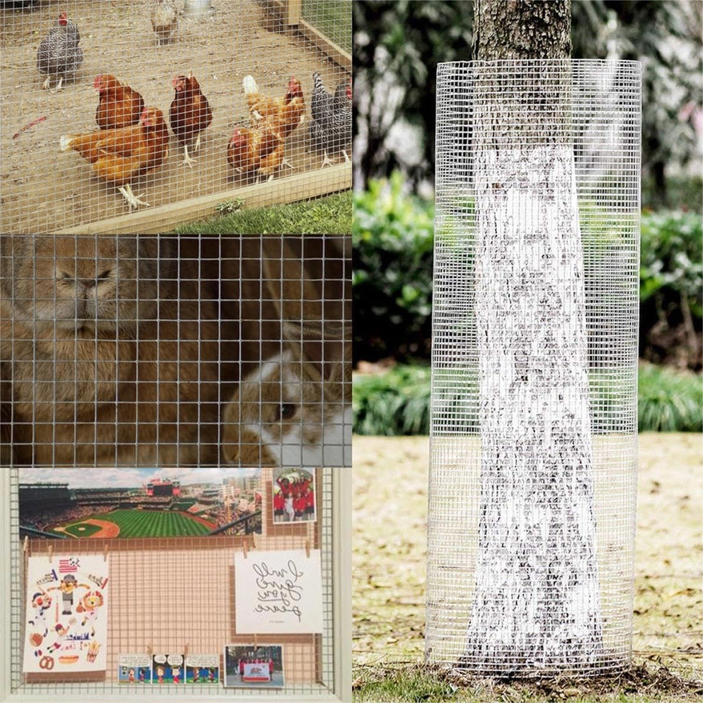 Recinzione metallica zincata, rete metallica sottile, 7 x 7 mm, recinzione robusta e durevole, per gallina, giardino, fattoria (1,2 x 15 m)