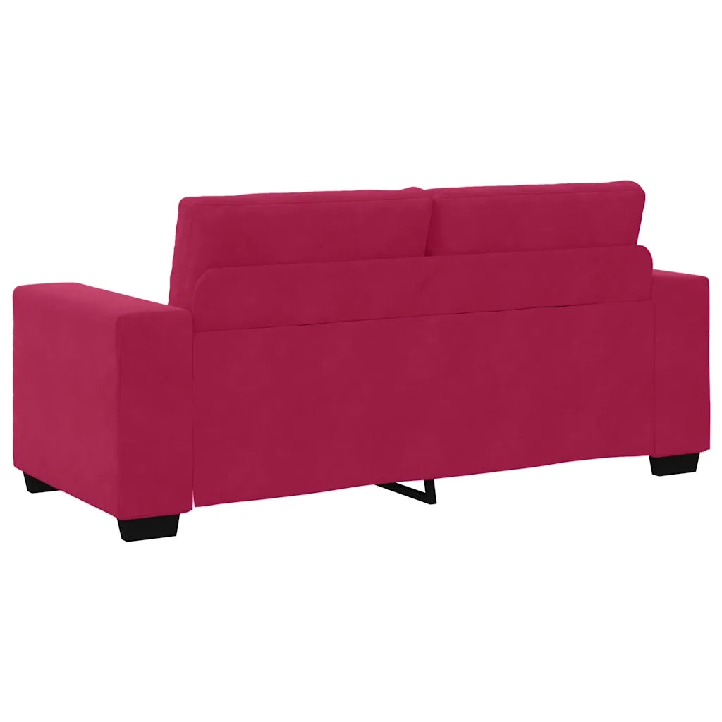 Divano Divanetto Rosso Vino 180x77x82 cm in Velluto 4105126