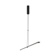 Maytoni Lampadario moderno Supersymmetry 1 luce LED integrato nero alluminio