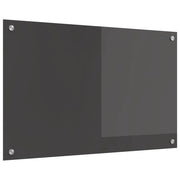 Paraschizzi moderno per cucina 80 x 50 cm resistente al calore design elegante in vetro temperato grigio scuro 02_0058451