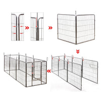 Gabbia per cani e cuccioli 163 x 163 cm Grigio 3712022