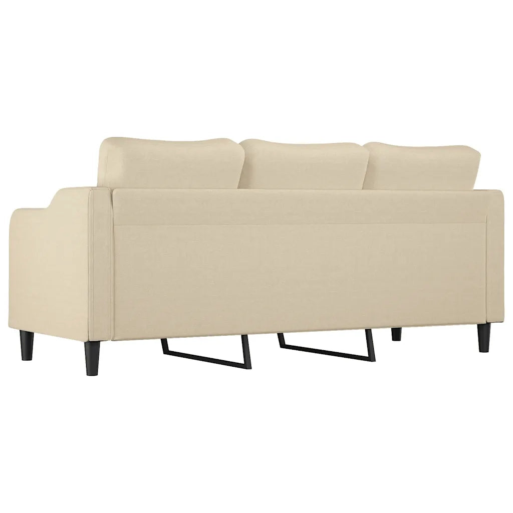 Divano a 3 Posti Crema 180 cm in Tessuto 359369
