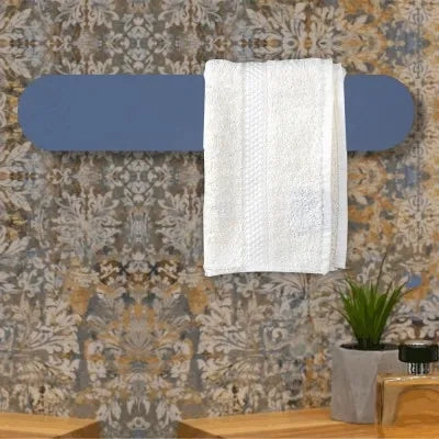 Scaldasalviette elettrico Ness 48 cm azzurro opaco 40W in ceramica