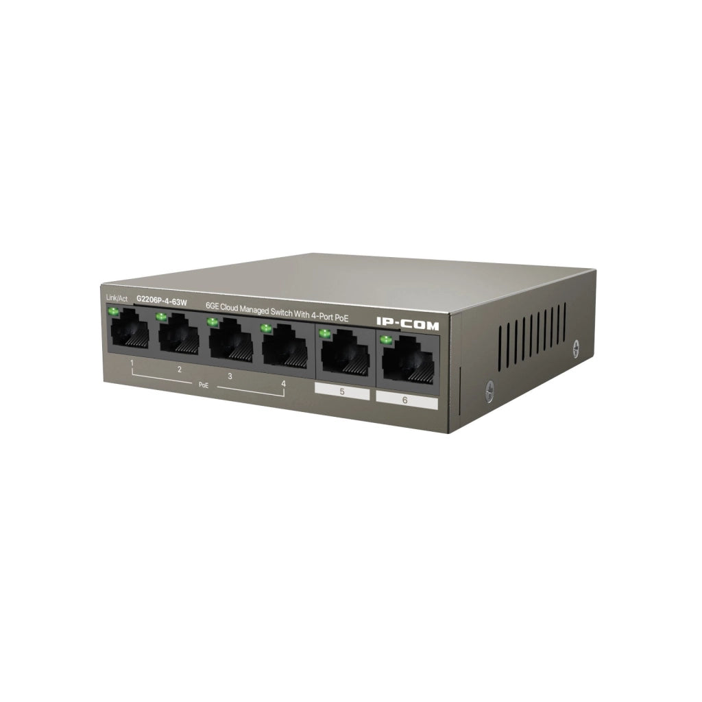 IPCOM 6GE Cloud Managed Switch 4 Porte PoE G2206P-4-63W