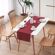 Tappeto di Protezione Laminato Acqua Resistente con Aspetto di Lino, Protezione da Macchie, Lavabile, per Interno e Esterno, Ruggine, 40 x 220 cm