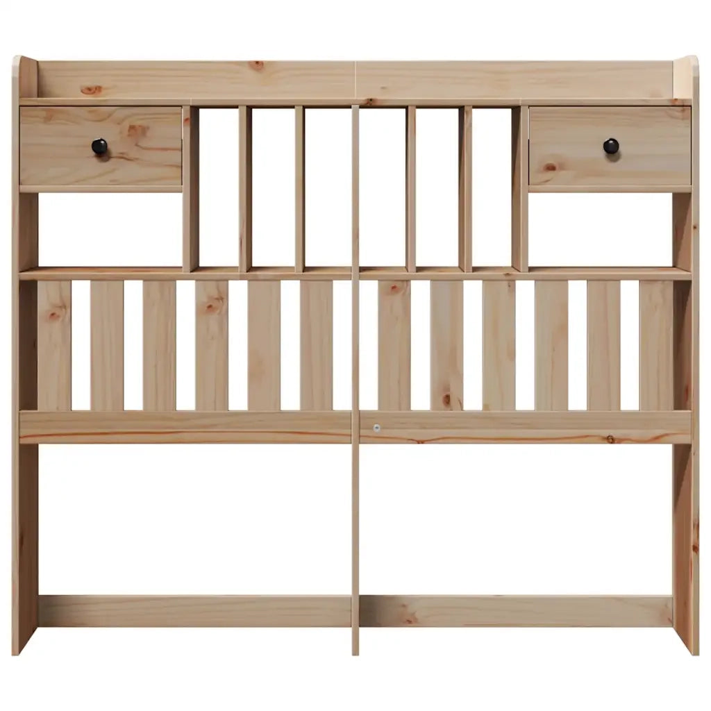 Testiera con Ripiani-Testata contenitore 135 cm in Legno Massello di Pino 690518