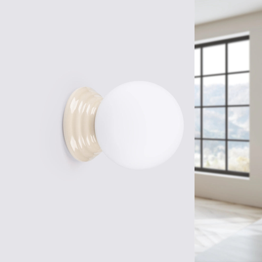 Applique bagno ALBANO Pure Lume beige sfera opale G9 IP44