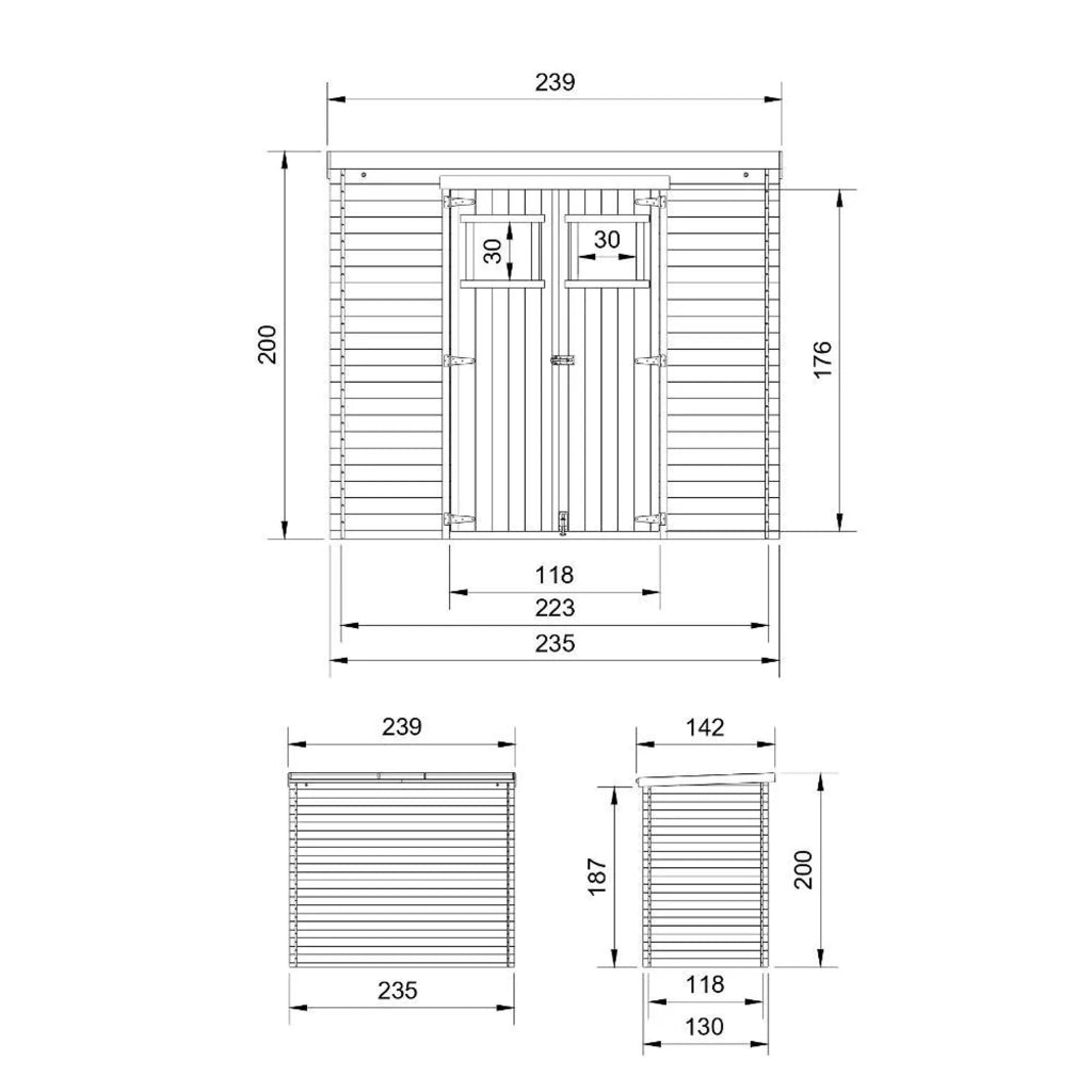 TIMBELA M310+M310G Casetta da Giardino CON PAVIMENTO TRATTATO - 2.6m2