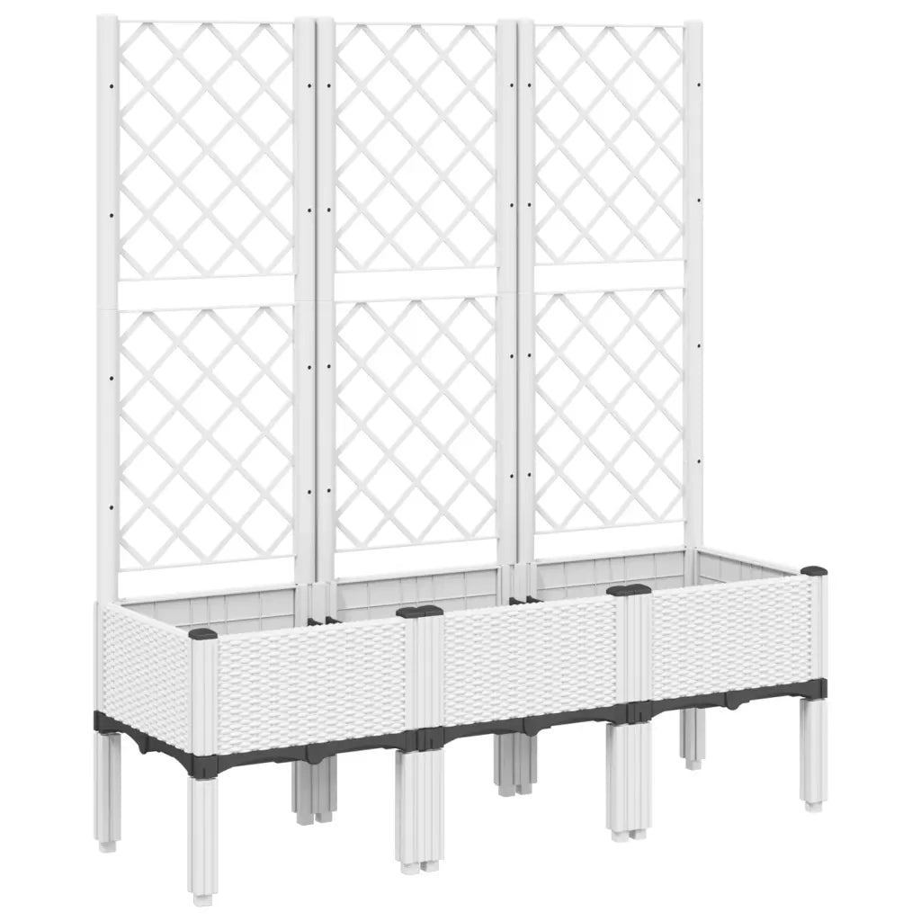 Fioriera da Giardino con Graticcio Bianco 120x40x142 cm PPcod mxl 91750