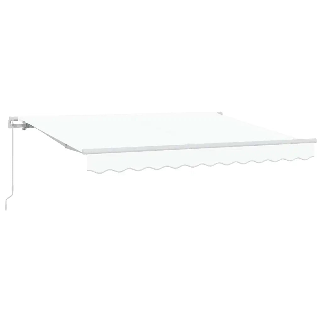 vidaXL Tenda Retrattile Bianco 350 x 200 cm Poliestere e Alluminio