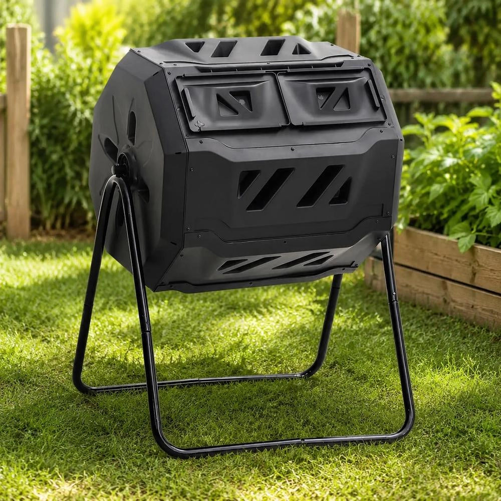 Garden Composter, Black, 73x64x95 Cm, 160 L