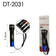 Trade Shop - Set 2 Pezzi Mini Torcia Led Tascabile Per Escursioni Campeggi Vari Colori Dt2031 -