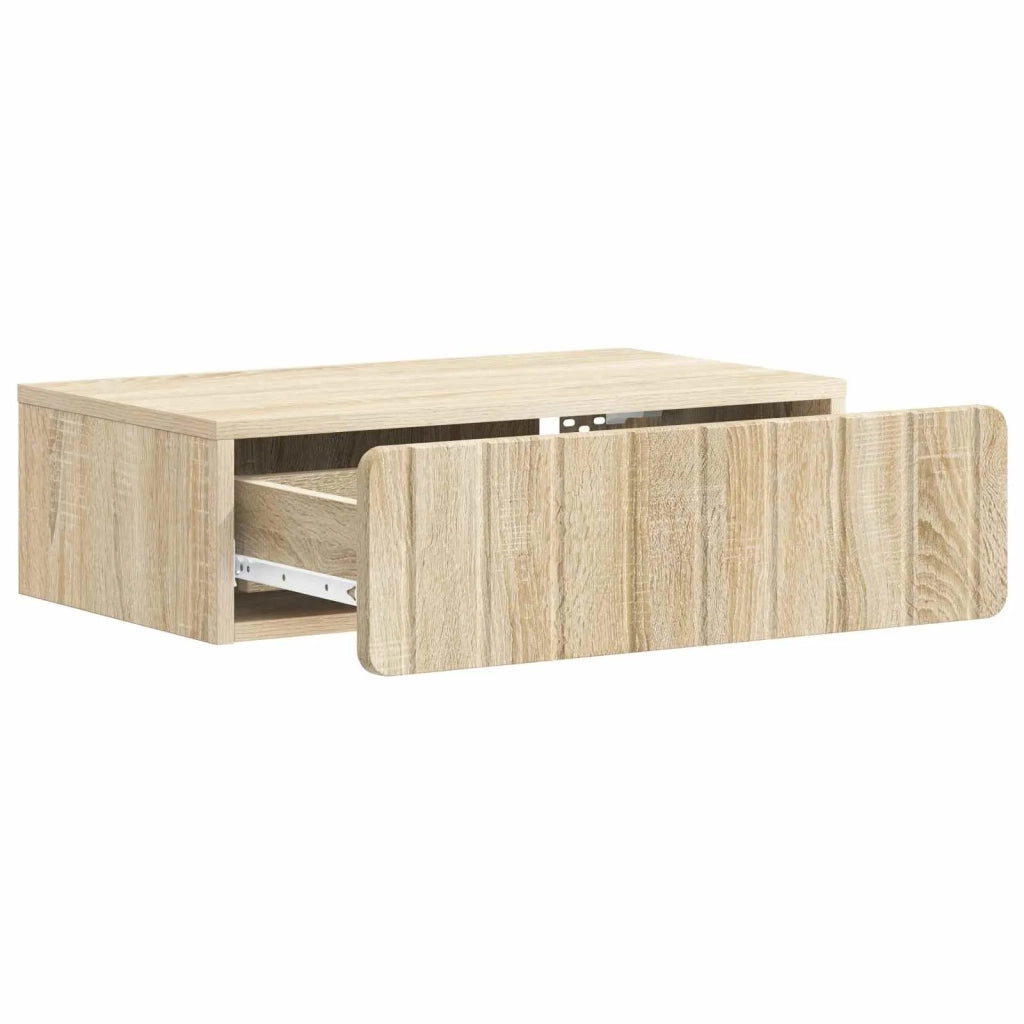Tavolino da Parete Laterale Rovere Sonoma 59 x 34,5 x 17 cm 898317