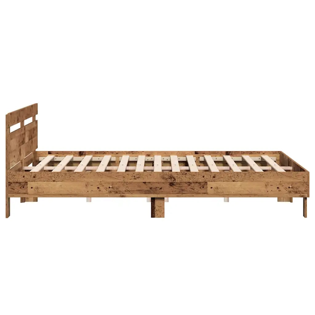 vidaXL Struttura del letto con testiera Legno vecchio 180 x 200 cm