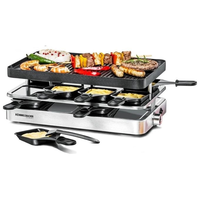 Rommelsbacher RC 1400 griglia per raclette 8 persona(e) 1200 W Acciaio inossidabile