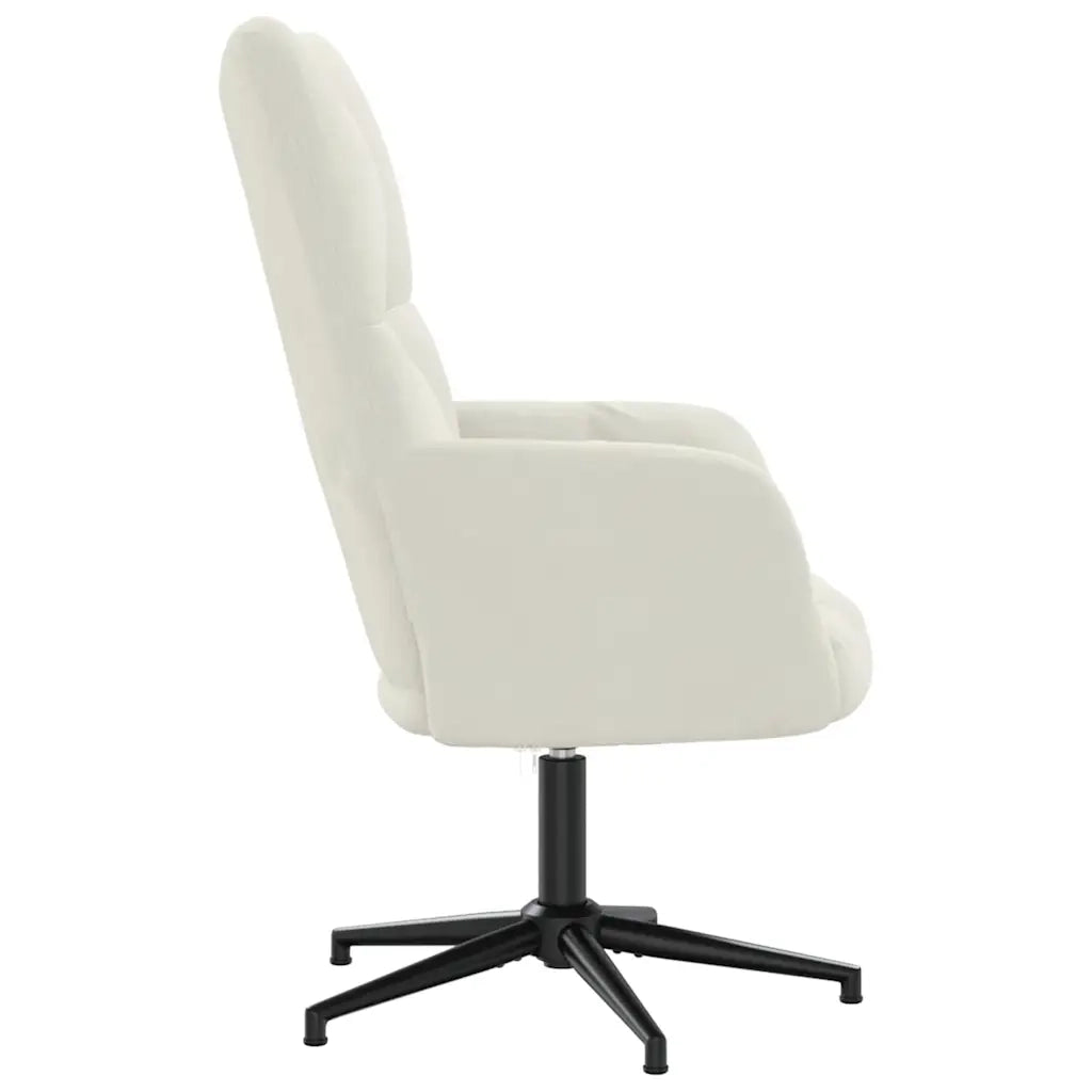 Sedia Relax Bianco Crema Velluto 328104