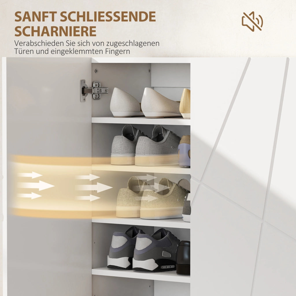 Scarpiera con 2 ante e 3 ripiani regolabili ¨C Xylo ¨C Bianco 72x31,5x95 cm