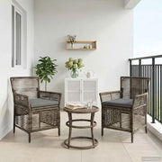 Sedia da esterno 2 pcs Grigio e Grigio Scuro polyrattan 42026687