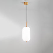 Sospensione Contemporanea Cirro Metallo Oro Vetro Bianco Led 24W 3000K D22