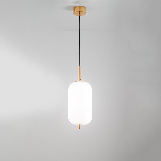 Sospensione Contemporanea Cirro Metallo Oro Vetro Bianco Led 24W 3000K D22