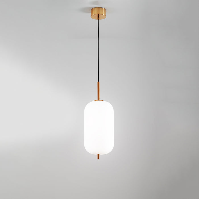 Sospensione Contemporanea Cirro Metallo Oro Vetro Bianco Led 24W 3000K D22