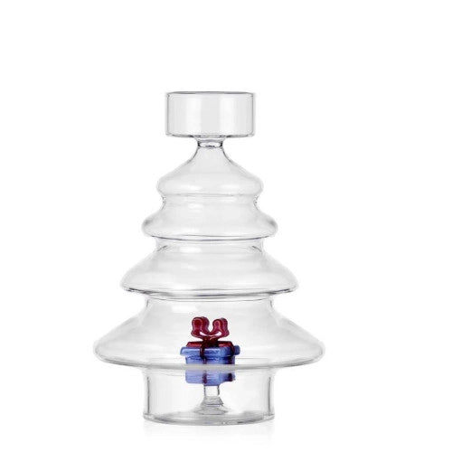 Tealight regalo azzurro christmas tales