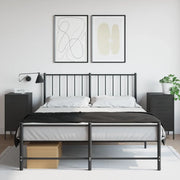 Comodini 2 pz-Set di 2 Tavolino da notte Neri 36x39x68 cm in Acciaio 819358