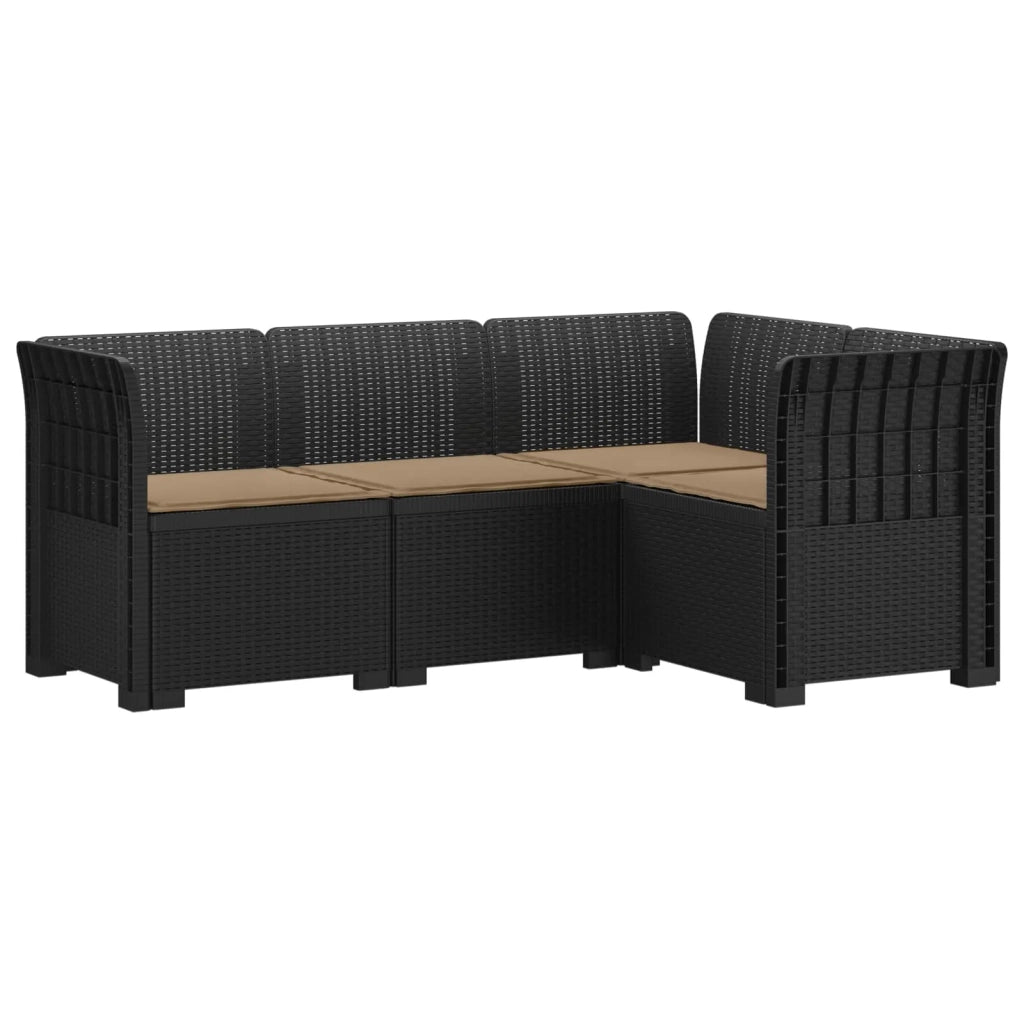 Divano da Giardino 4 Posti con Cuscini Aspetto Rattan PP 3443964