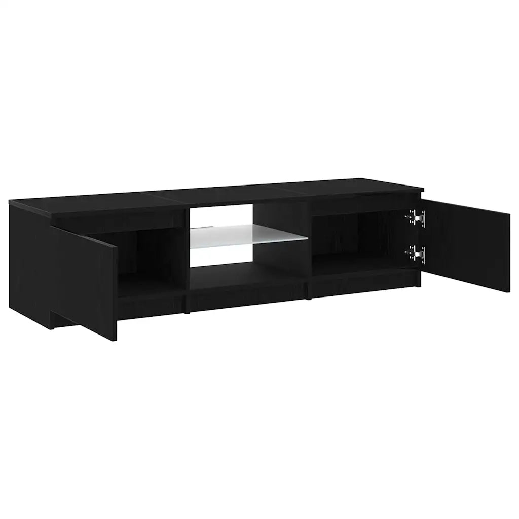 Mobile TV Rovere Nero 140 x 38,5 x 36 cm Legno multistrato 862563