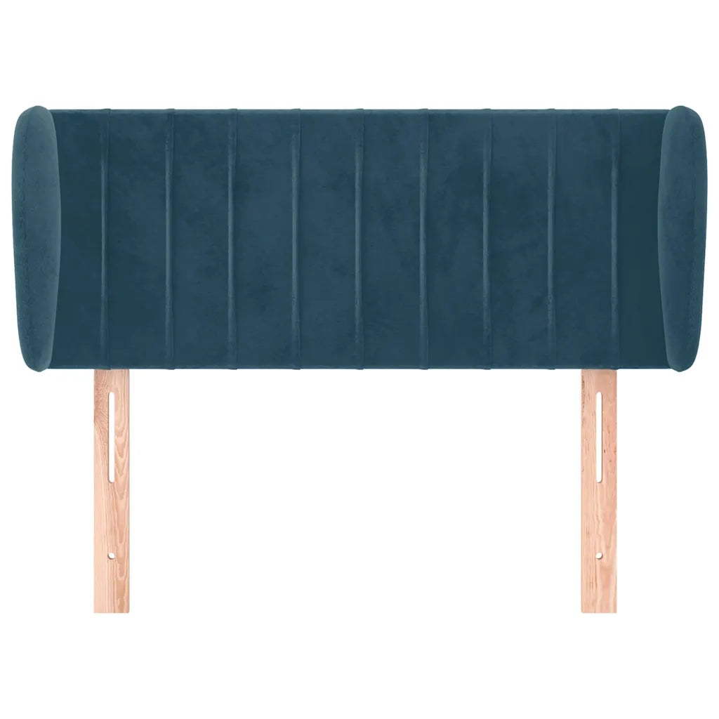 Testiera ad Orecchio Blu Scuro 93x23x78/88 cm in Velluto