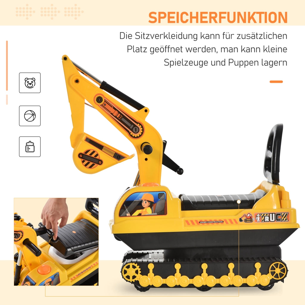 Bagger giocattolo per bambini con cassetto ¨C zephmum ¨C giallo
