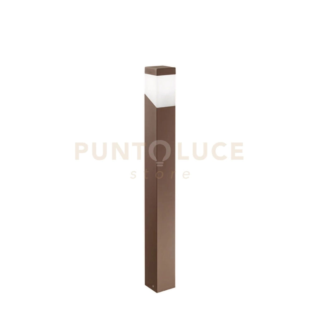 GES621- PALETTO RUGGINE 1 LUCE ATTACCO E27 IP44 ALLUMINIO 100CM