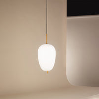 Sospensione Contemporanea Cirro Metallo Oro Vetro Bianco Led 24W 3000K D27