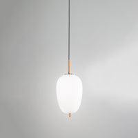 Sospensione Contemporanea Cirro Metallo Oro Vetro Bianco Led 24W 3000K D27