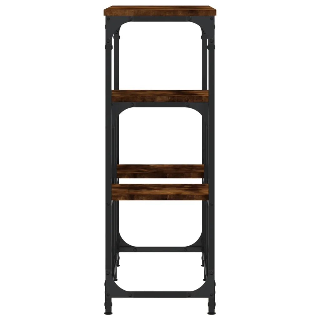 Tavolo Consolle | Tavolo d'Ingresso Rovere Fumo 89,5x28x76 cm Legno Multistrato