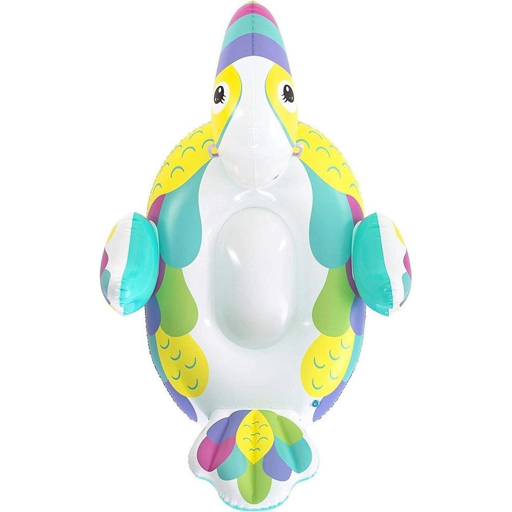 Trade Shop - Gonfiabile A Forma Di Tucano Cavalcabile 173x91cm Per Bambini Con Maniglie 41437 -
