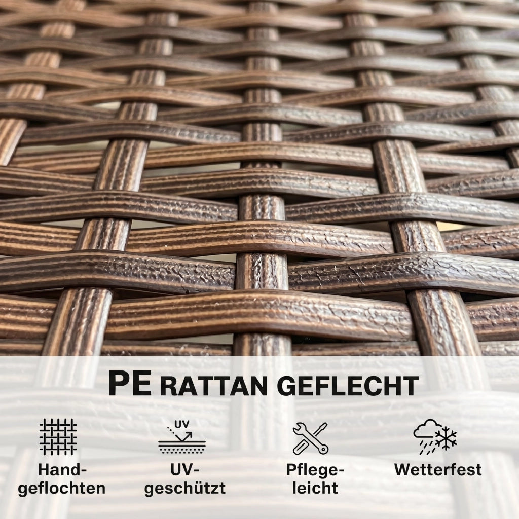 Divano 2 posti in rattan per esterno ¨C zephmum ¨C grigio, tessuto, 90x90x85