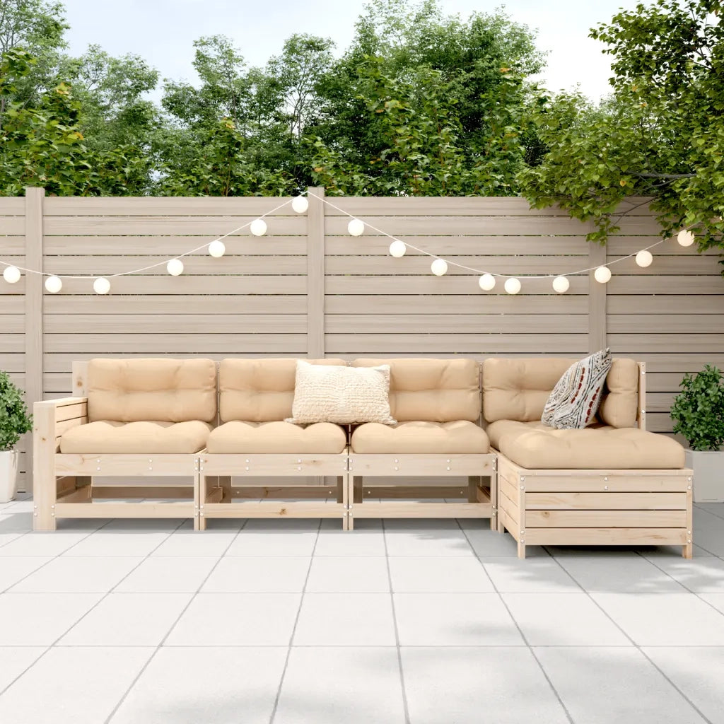 Set Divani da Giardino 5 pz in Legno Massello di Pino 3250828