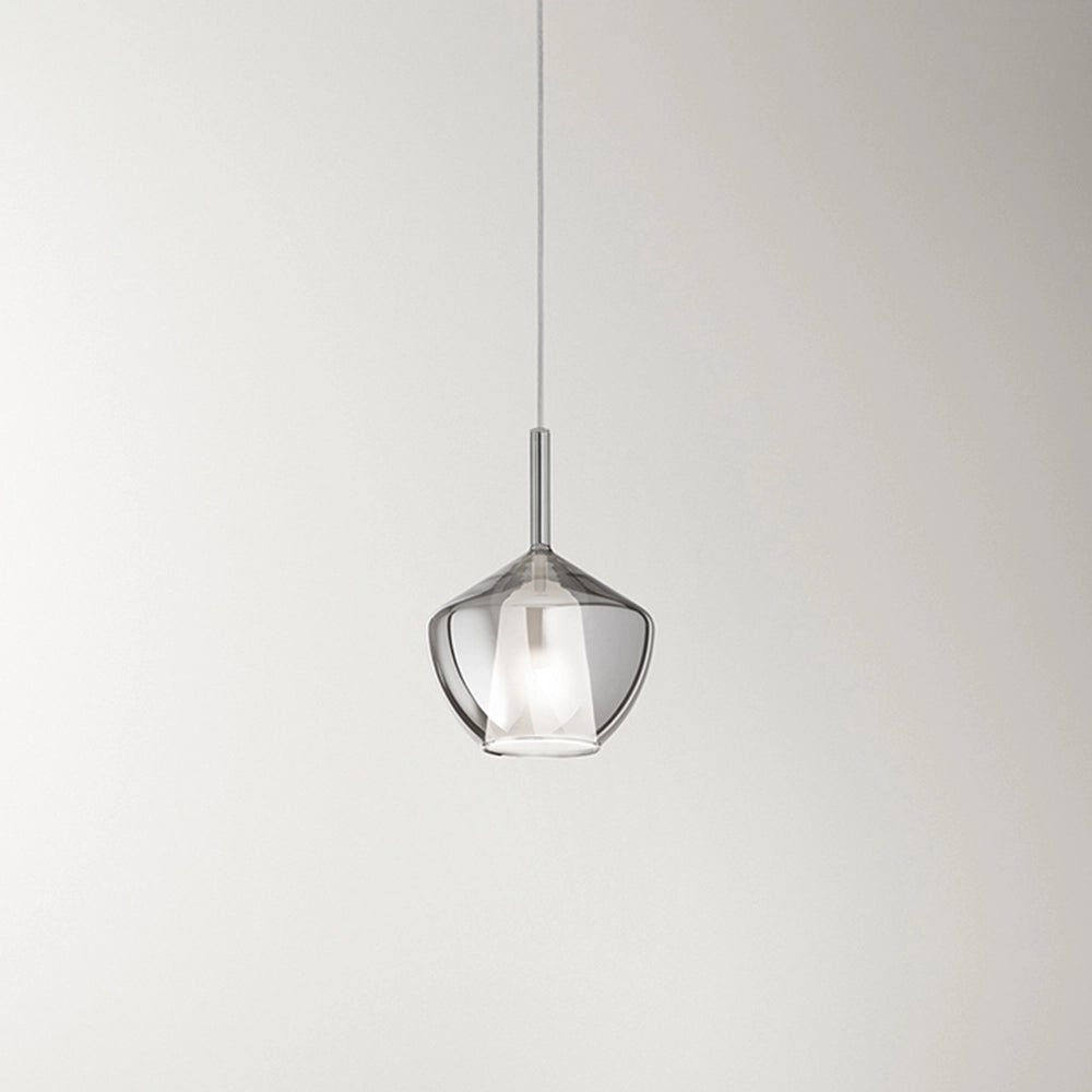 Vetro Borosilicato Contemporaneo Rain Fumè Specchiato D20 Senza Rosone