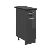 Mobiletto base per cucina R-Line Antracite lucido/Antracite 30 cm, PL Antracite Vicco