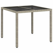 Tavolo da Giardino | Tavolino da esterno Grigio 90 x 90 x 75 cm polyrattan