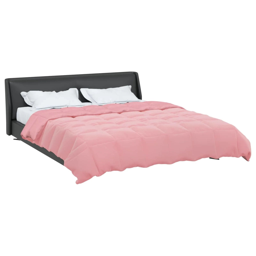 Piumone | Duvet Completo Annuale Rosa 200 x 200 cm Microfibra