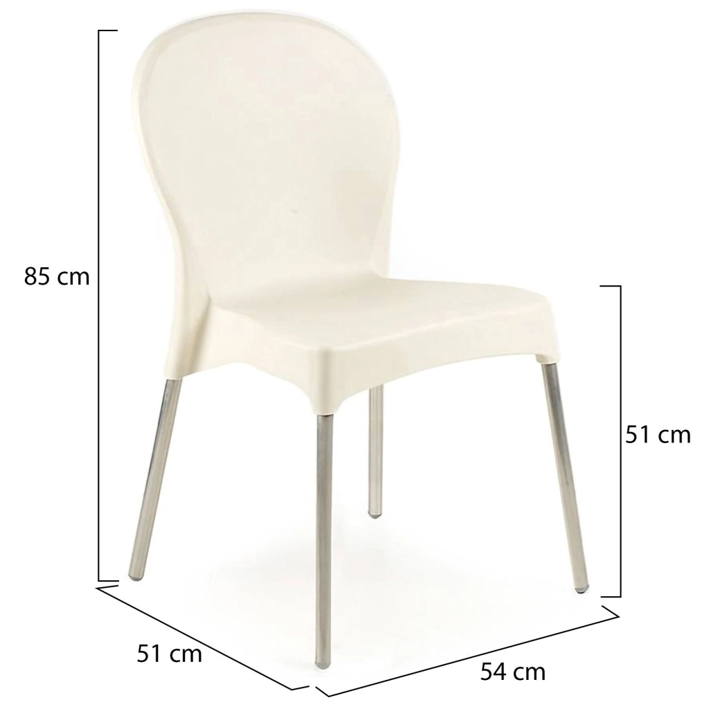 Linder, Sedia da Esterno una Sedia Made in Italy, Beige
