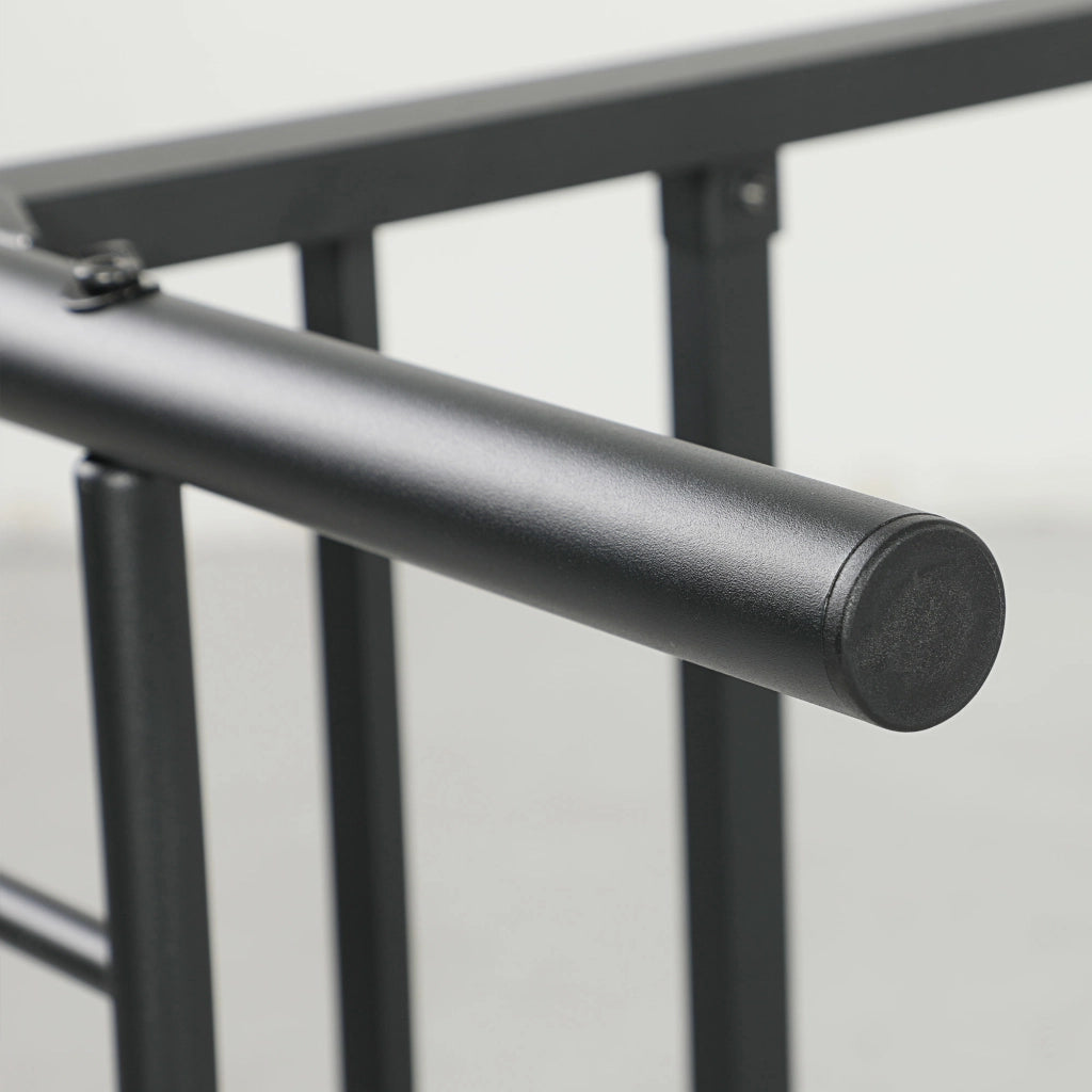 Telaio pieghevole in metallo nero per materasso 200x90 altezza 825 cm