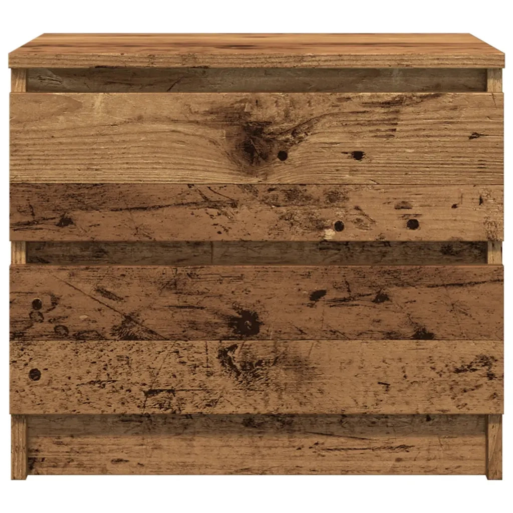 Comodino | Armadio da Notte | Mobiletto da notte Legno Antico 50x40x43.5 cm in Legno Multistrato
