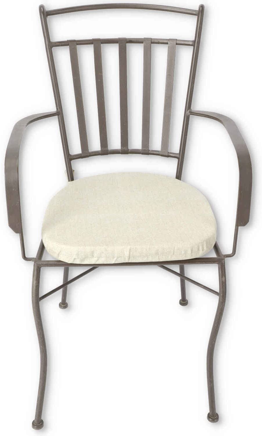 Sedia con braccioli in ferro battuto impilabile pisa con cuscino